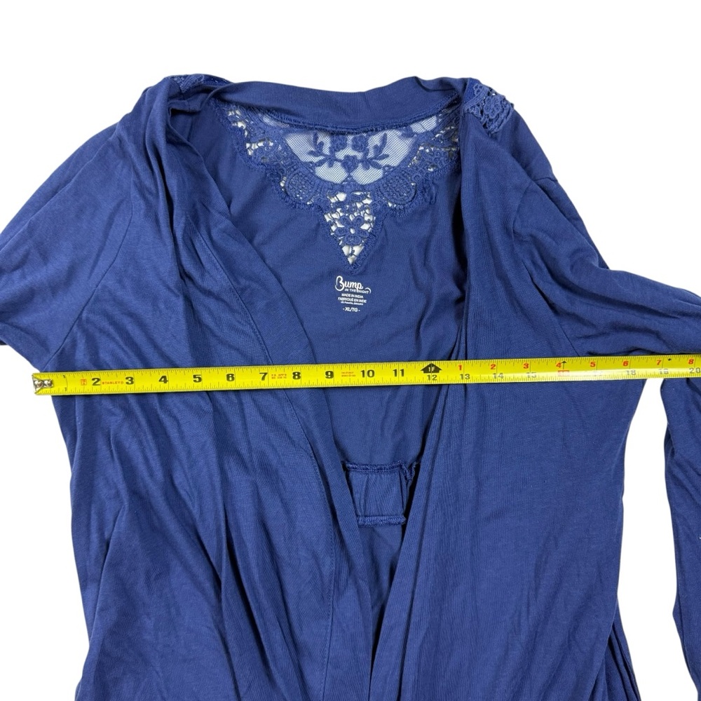 Bump in the Night Maternity 2-Piece Sleep/Loungewear Set Blue XL Robe & Cami - Picture 10 of 16